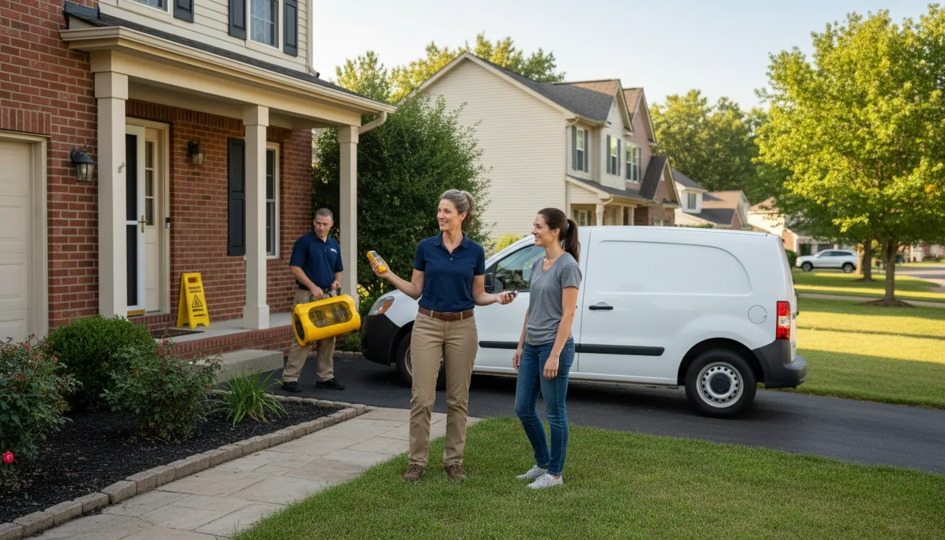 Residential water damage restoration in Hessmer, LA